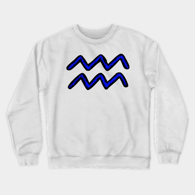 Zodiac - Aquarius Crewneck Sweatshirt by ShinyBat